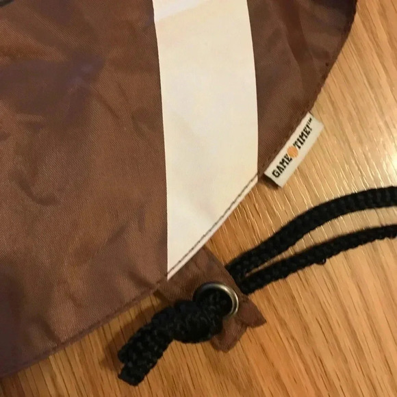 Football Shaped Cinch String Drawstring Backpack - Picture 3 of 8
